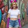 Cheshire Cat Costume, Pink and Purple Striped Top Cheshire Cat,