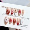 Handmade Press on Nails Medium Almond False Nails with 5D