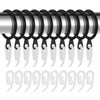 tonyg-p 20 Pack Metal Curtain Rings with Plastic Curtain Hooks,