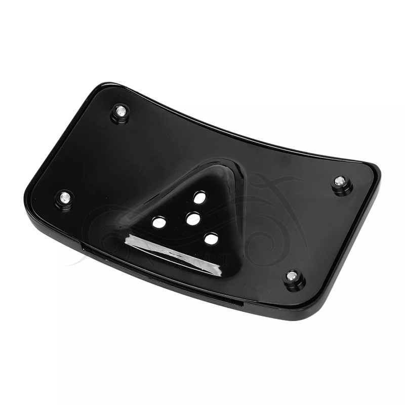 Unbranded Curved Laydown License Plate Mount Bracket w/ Frame For