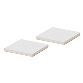 soil D347 WH Diatomaceous Earth Coasters, Large, Square, Set of 2, Same Color, White