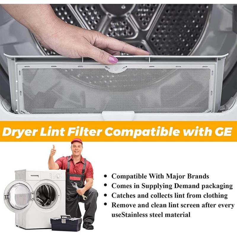 Replacement Lint Screen Filter for Hotpoint HTX21EASK0WW, HTX24EASK0WW, HTX24GASK0WW, HTX24EASK0WS,