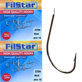 PRO FILSTAR 20 Piece Fishing Hook Set N9 - Carp Fishing Hooks - Carp Fishing Accessories - Barbed Carp Hooks - Carp Fishing Reversed Hooks - Carp Rigs - Fishing Accessories - Method Feeder -