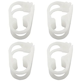 BAIRONG 4pcs 1/4"-1/2" Tube OD Shut Off Hose Clamp Adjustable Tube Clamp Water Flow Control Tube Clip, White