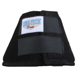 Dura-Tech Professional Bell Boots for Horses | Size Large | Color Black Extraordinary Protection | Comfort | Prevents Boot Turning | Shock Absorbing | Secure Closure