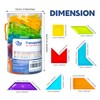 Pairez Toys Transparent Pattern Blocks, 126 Pcs Geometric Shapes Blocks,