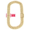 EMESLY Solid Miami Cuban Link Chain Gold/Silver Necklace (16, 18,