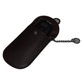 Genuine Leather Car Key Signal Blocker Case, Faraday Bag RFID Key Fob Antitheft Lock Devices RFID/WiFi/GSM/LTE/NFC Protector (Brown)