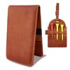 shoowyees Quality Leather Golf Scorecard Holder - Crazy Horse Leather