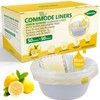 Commode Liners with Absorbent Pads for Bedside Commode, 50 Lemon