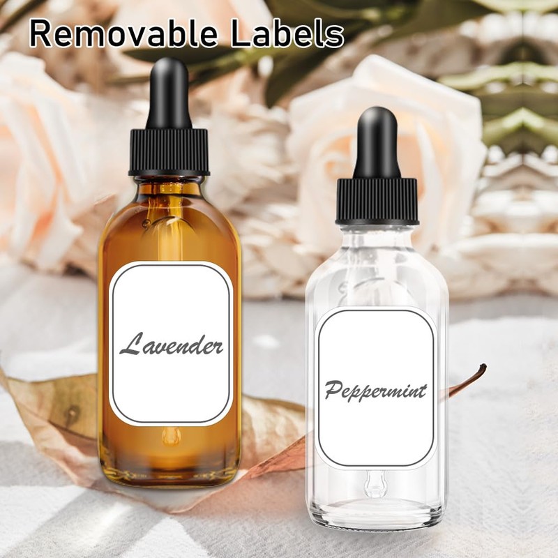 Bumobum 2 oz Clear and Amber Bottle, 2 pack Glass