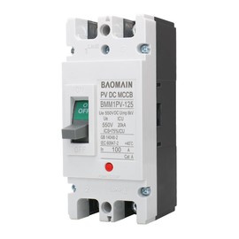 Baomain 100A DC Circuit Breaker 2 Pole 550V, Moulded Case Battery Disconnect Switch for Off-Grid Solar System, Marine Boat Trolling Motor, RV ATV Trailer BMM1PV-125 (100 Amp)