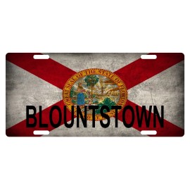 Fast Service Designs Florida State Flag License Plate Metal Sunshine State Blountstown