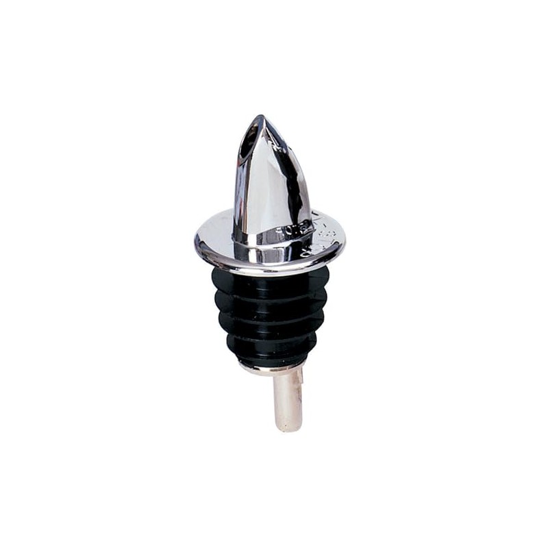 Spill-Stop 370-00 Chrome Plastic Pourer, Free-Pourer Style, Strong Molded Plastic