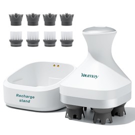 Youmay Electric Brush, IPX7 Waterproof Up to 3.3 ft (1 m) Deep, Power On with One Touch, 2 Operating Speeds, 4 Operating Modes, USB Charging Base Included (Set)