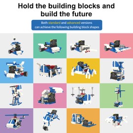 Yahboom Micro:bit Building Block Robot Kit 16 in 1 STEM Projects Advanced with Sensor Module DIY Toys for Kids 10+ Gifts for Christmas (Advanced Kit with V2)