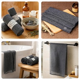 Yiclick 3 PCS Exfoliating Washcloth Towels - Exfoliating Body Scrubber Exfoliator, Back Scrubber for Shower Bath Use, Japanese & Korean Scrub Wash Cloths, Loofah Lufa Sponge Washer for Women Men