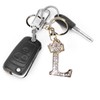 Gold Metal Initial Letter Keyring with Rhinestone Crystals - A-Z
