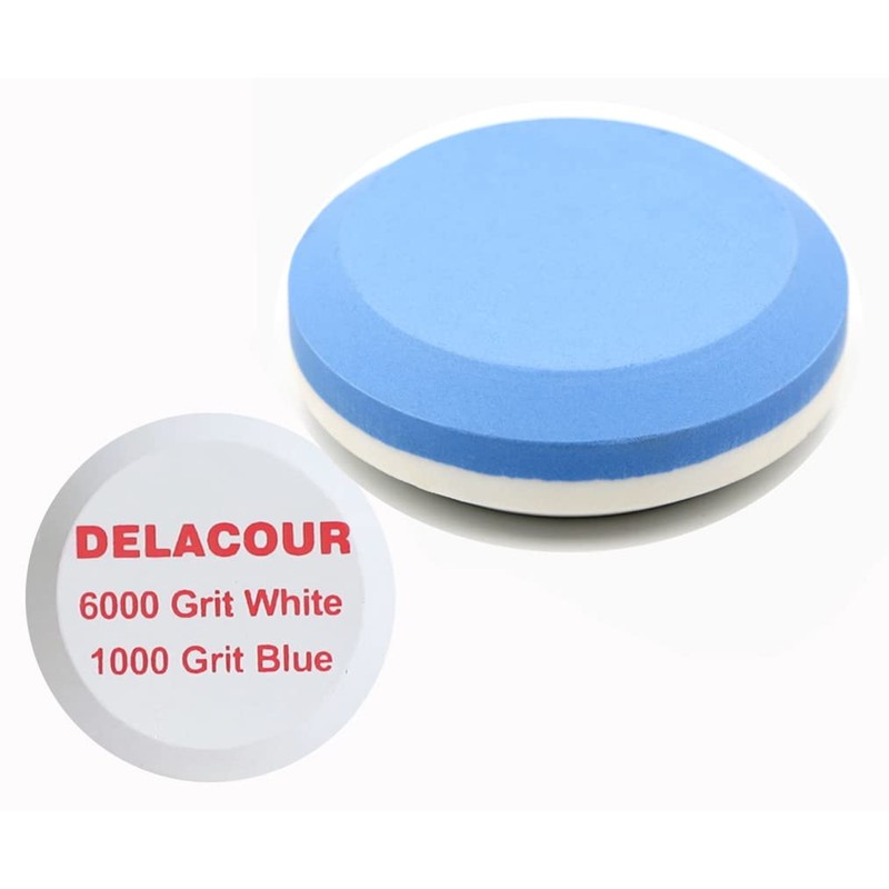 Delacour Axe/Hatchet Sharpening Puck Whetstone Knife Sharpening Stone, Dual Grit