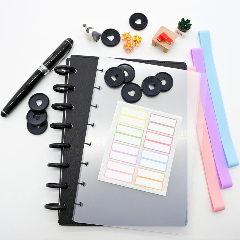 ITSYHPRO 100pcs Discbound Discs Plastic Expander Binder Rings Disc Planner