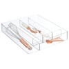 mDesign Plastic Kitchen Cabinet Drawer Storage Organizer Tray - for