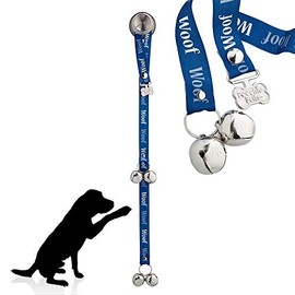 PoochieBells The Original Dog Potty Doorbell, Dog Bells for Potty Training & Puppy Housebreaking, Potty Train Your Dog in Days, Made in America, Woof Woof