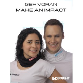 K-BRIGHT Functional Scarf Unisex Organic Cotton Men Women Multifunctional Scarf Men's Tube Scarf Sleeve Scarf Mask Bandana, Arctic White