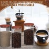 Suclain 3 Pcs Glass Coffee Bean Container 44 oz Airtight