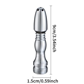 Aluminium Shower Head, Shower Head, Shower Enema Shower Nozzle, Aluminium Shower Head, 6-Hole Shower Head for Intestinal Cleansing, Silver