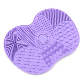 Hsthe Sea Silikon-Reinigungsmatte für Make-up-Pinsel – Tragbare Reinigungsmatte für Make-up-Pinsel mit starker Adsorption, 4 Stück, Rosa + Rot + Lila + Grün, 4 Farben für Sie zur Verwendung