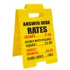 Funny Team Office Gifts, Answer Desk Rates Funny Desk Sign,
