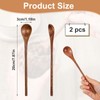 2 PCS Long Wooden Spoon Wooden Honey Spoon, 7.8 Inch