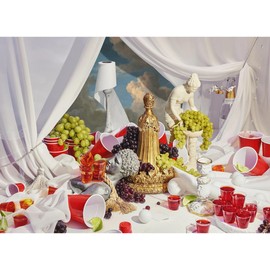 Piecework Puzzles Toga Party 500 Piece Puzzle for Adults, Challenging Jigsaw Puzzle Greek Inspired Imagery, Soft-Touch Puzzle Gift - 19.25 x 26.6 inches