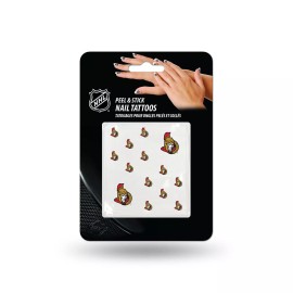 Rico 2 pks Ottawa Senators Peel & Stick Nail Tattoos. 14 p/pack. 28 total    #919