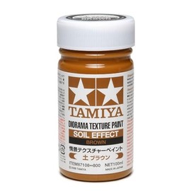 Tamiya 87108 Makeup Material Series No.108 Scene Texture Paint (Soil Brown) 3.4 fl oz (100 ml) Model Paint