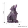 Artistone 2" Crystal Wolf Statue Carved Amethyst Wolf Decor Figurines