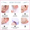 XEAOHESY 32pcs Semi Cured Gel Toenail Strips, Gel Pedicure Strips,