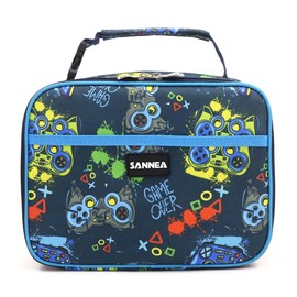 Insulated Lunch Bag for Children/Teens/Kids - Lunch Box for Daily Office Work School Outdoor Activities - Reusable Leakproof Cooler Bag Picnic Zipper Organizer-Game Over