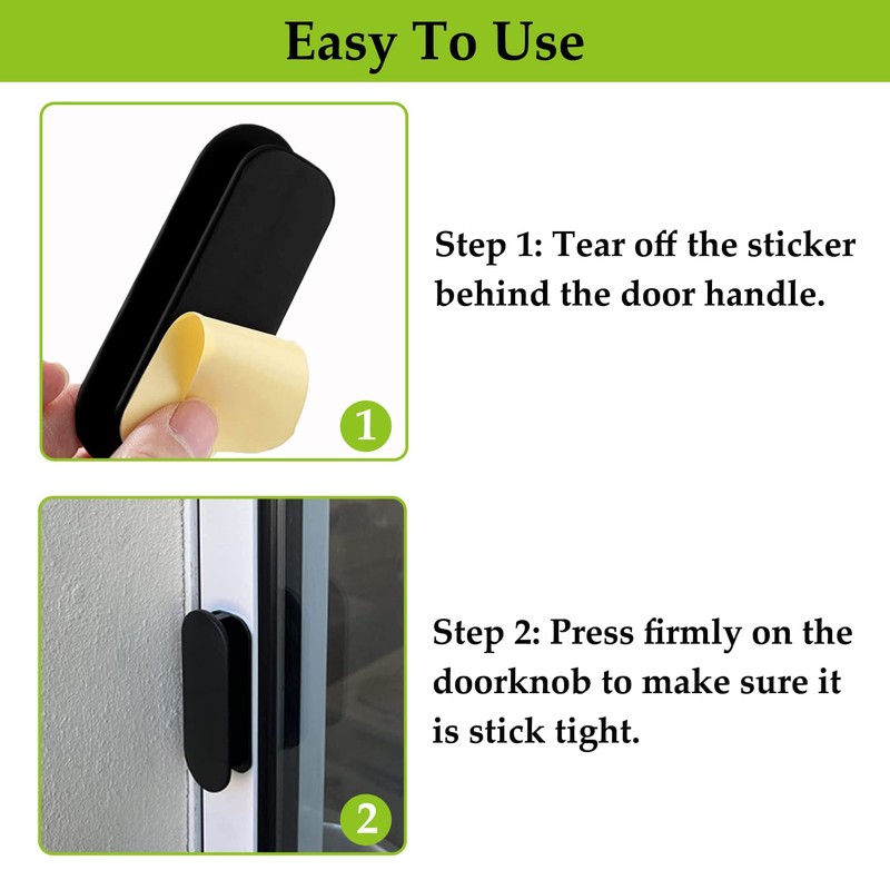 ShanBye 4 PCS Stick On Handles, Modern White ABS Plastic,