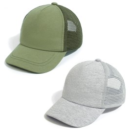 Toddler Boys Baby Girls Baseball Hats Kids Boy Caps Toddler Sun Hats for Summer Adjustable Hats 0-5 T,Gray/Green,1-3Y