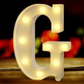 Letter Lights G, Large Letters for Party Decorations, Led Marquee Letter Lights, Letters Ornaments, Name Sign for Wall, Girls Room Decor, College Dorm Decor, Letras para Decoracion de Pared