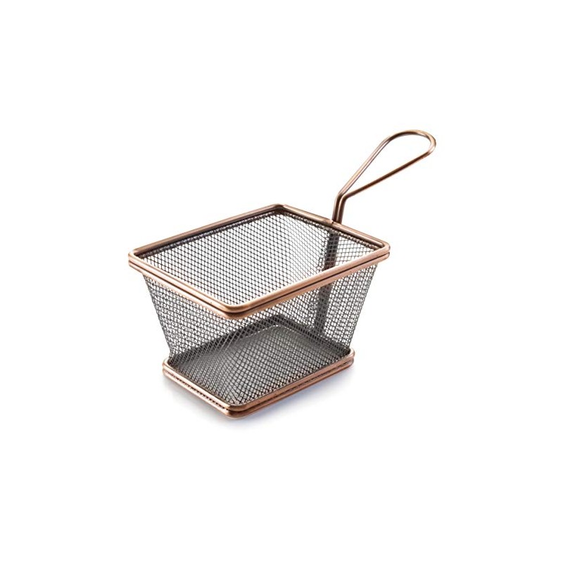 Lacor Cestino Quadrato Bronzo, Acciaio Inox, Grigio, 10 cm