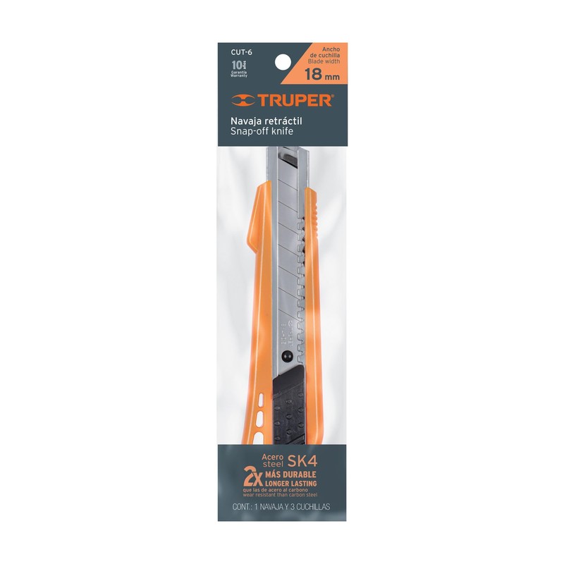 Truper CUT-6, Cutter, Cuchillas fabricadas en acero SK4, 6"