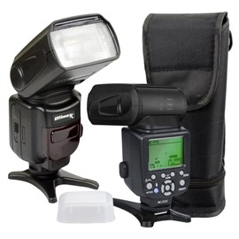 Ultimaxx TTL Flash with LCD for Nikon D7500, D500, D600, D610, D700, D750, D780, D800, D810, D850, D3100, D3200, D3300, D3400, D5100, D5200, D5500, D5600 Z30 Z5 Z6 Z6II Z6III Z7 Z7II Z8 Z9 & More