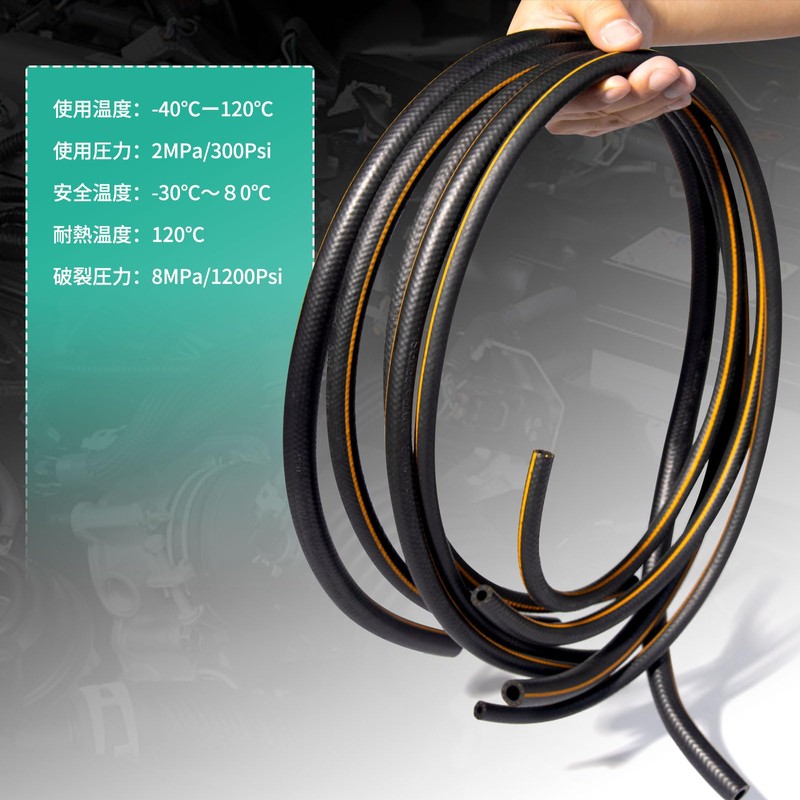 Pronese Fuel Hose, Inner Diameter 0.2 inch (5 mm), Total