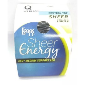 L'eggs Sheer Energy Control Top Sheer Tights Medium Support Leg Pantyhose,Choo - Q