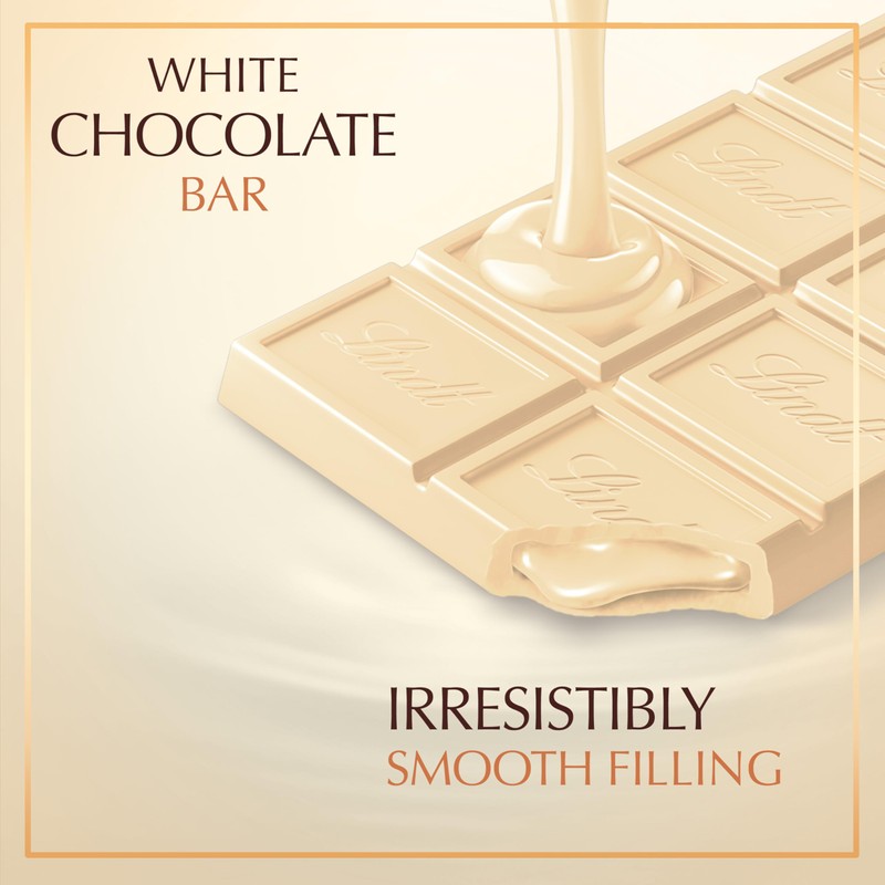 Lindt LINDOR White Chocolate Truffle Bar, Chocolate Candy Bar with