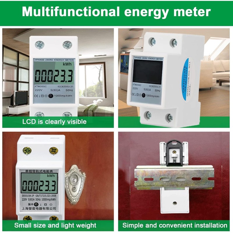 Hsthe Sea Electric Meter Single Phase Energy Meter 220V 5(80)
