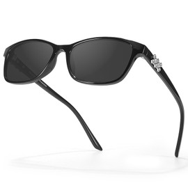 SIPHEW Rectangle Sunglasses for Women, Fashion Polarized Narrow-Frame Shades with UV400 Protection