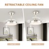 STERREN 30" Retractable Ceiling Fans with Lights, Dimmable LED Ceiling